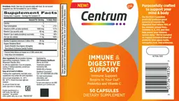 Label for Centrum Immune & Digestive Support