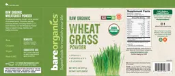 Label for Wheat Grass Powder