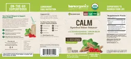 Label for Calm Natural Vanilla Chai Flavor