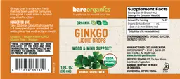 Label for Ginkgo Liquid Drops