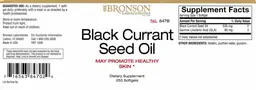 Label for Black Currant Seed Oil