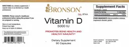 Label for VItamin D 5000 IU