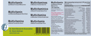 Multivitamin and Mineral Formula without