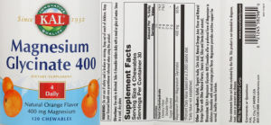 Magnesium Glycinate 400 Natural Orange F