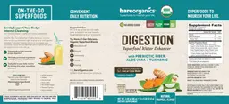Label for Digestion Natural Tropical Flavor