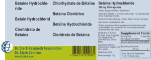 Betaine Hydrochloride 350 mg