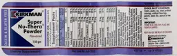 Label for Super Nu-Thera Powder Flavored