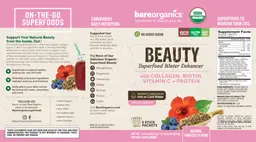 Label for Beauty Natural Hibiscus Flavor
