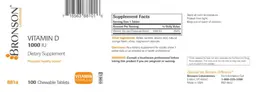 Label for Vitamin D 1000 IU