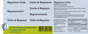 Magnesium Oxide 540 mg