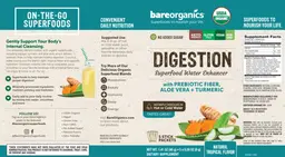 Label for Digestion Natural Tropical Flavor