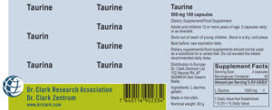 Taurine 500 mg