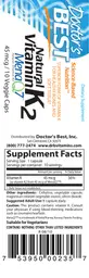 Natural Vitamin K2 45 mcg