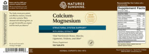 Label for Calcium-Magnesium