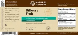 Label for Bilberry Fruit