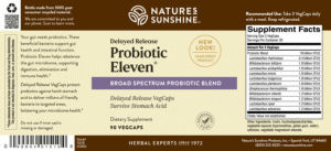 Label for Delayed Release Probiotic Eleven