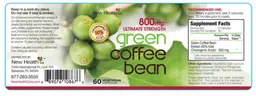 Label for Green Coffee Bean 800 mg