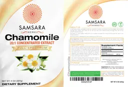 Label for Chamomile 20:1 Concentrated Extract