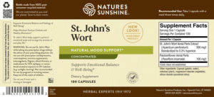 Label for St. John's Wort