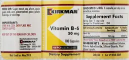 Vitamin B-6 50 mg