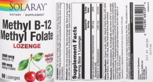 Methyl B-12 Methyl Folate Lonzenge Natur
