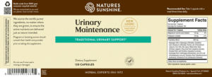 Label for Urinary Maintenance