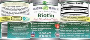 Biotin Fast Dissolving Tablets 10,000 mc