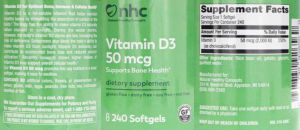 Vitamin D3 50 mcg