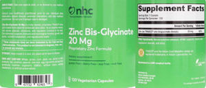 Zinc Bis-Glycinate 20 mg