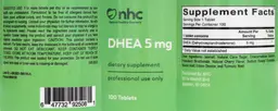 Label for DHEA 5 mg
