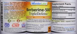 Label for Berberine-500+ TripleDefense