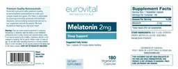 Label for Melatonin 2 mg