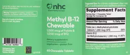 Label for Methyl B-12 Chewable