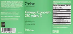 Label for Omega Concepts 780 with D