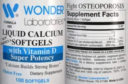 Label for Liquid Calcium Softgels