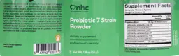 Label for Probiotic 7 Strain Powder