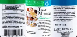 Label for Trace Minerals in Colloidal Suspension