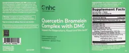 Label for Quercetin Bromelain Complex with DMG