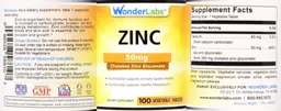 Label for Zinc 50 mg
