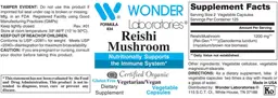 Label for Reishi Mushroom
