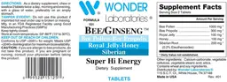 Label for Bee/Ginseng