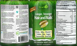 Label for Longer, Stronger Hair and Nails