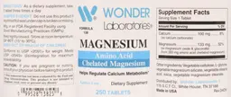 Label for Magnesium