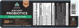 Label for Ancient Probiotics Ultimate Once Daily