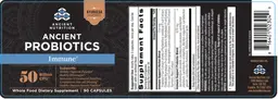 Label for Ancient Probiotics Immune
