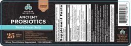 Label for Ancient Probiotics Men's Once Daily