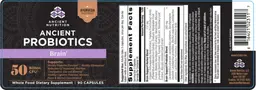 Label for Ancient Probiotics Brain