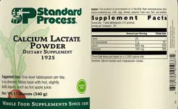 Label for Calcium Lactate Powder