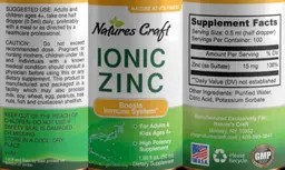 Label for Ionic Zinc