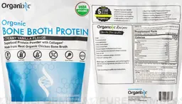Label for Organic Bone Broth Protein Creamy Vanilla Flavor